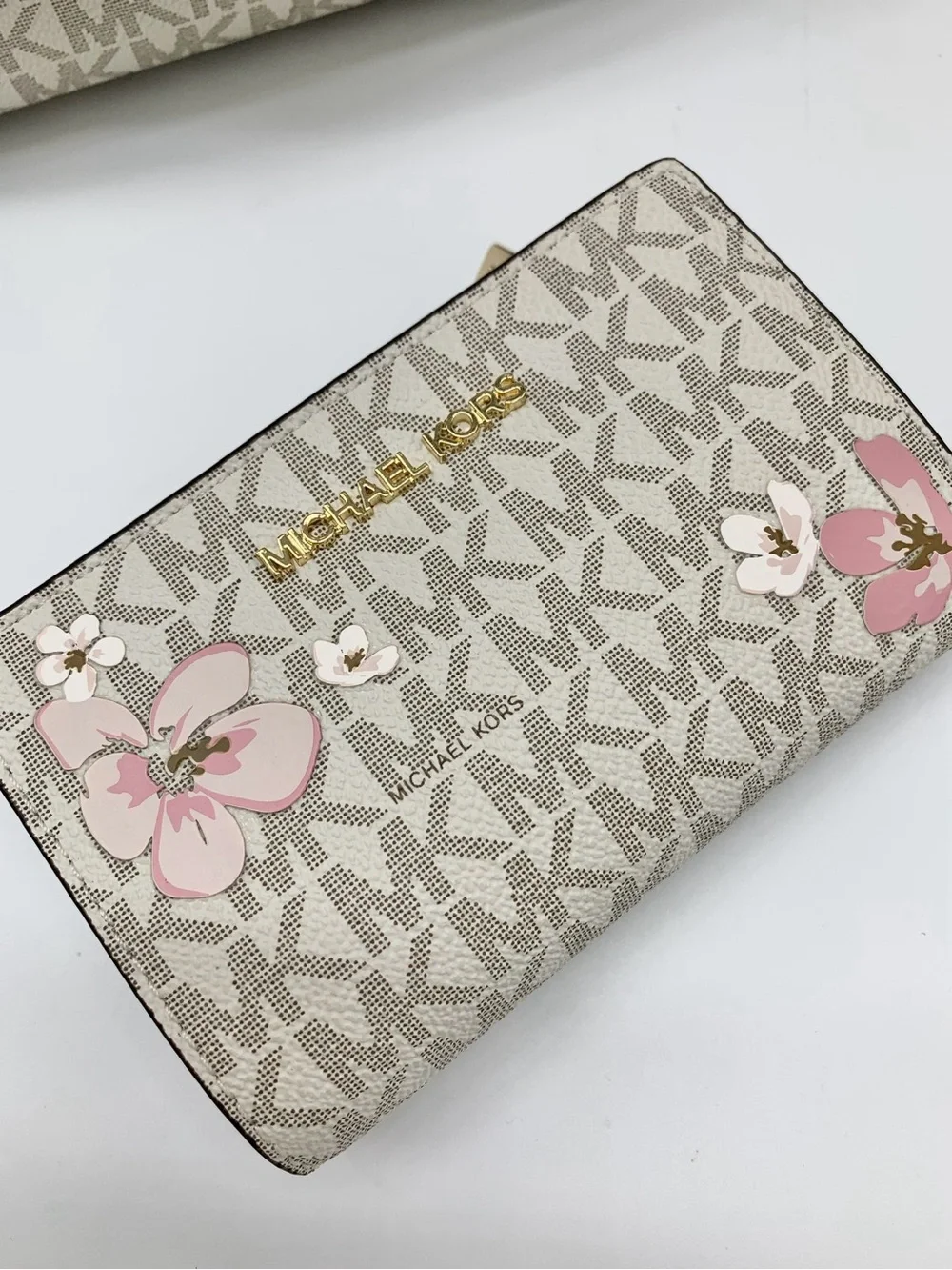 Michael Kors Marilyn Medium Embellished Signature Logo satchel with wallet set